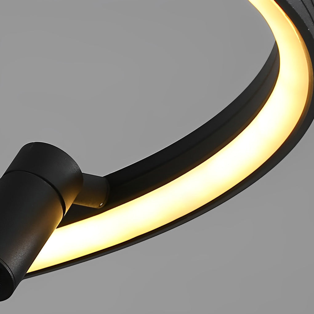 Modern Round LED Pendant Light with Adjustable Spotlights