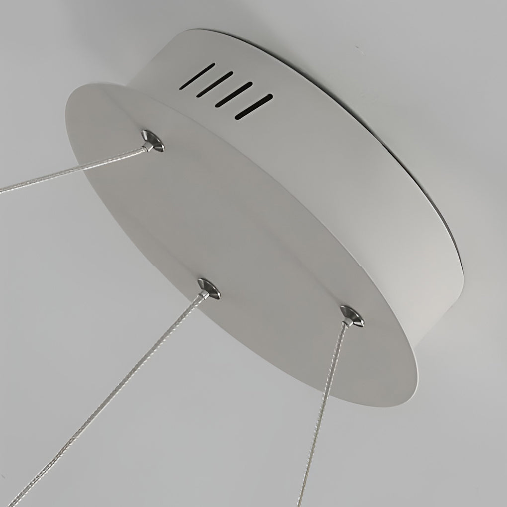Modern Circular Ring LED Chandelier with Three-Step Dimming