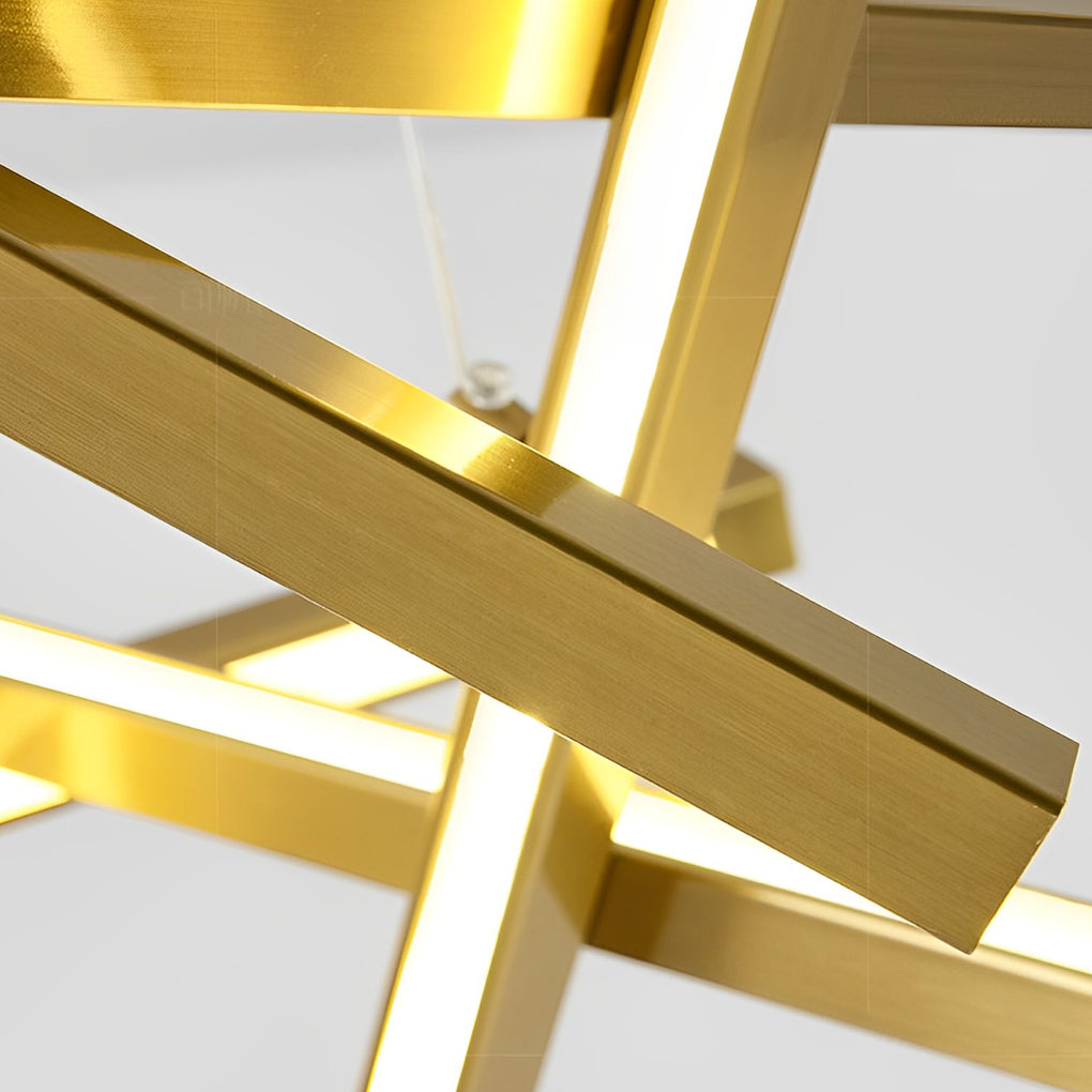 8-Light Modern Sputnik Chandelier with LED Ambient Lighting