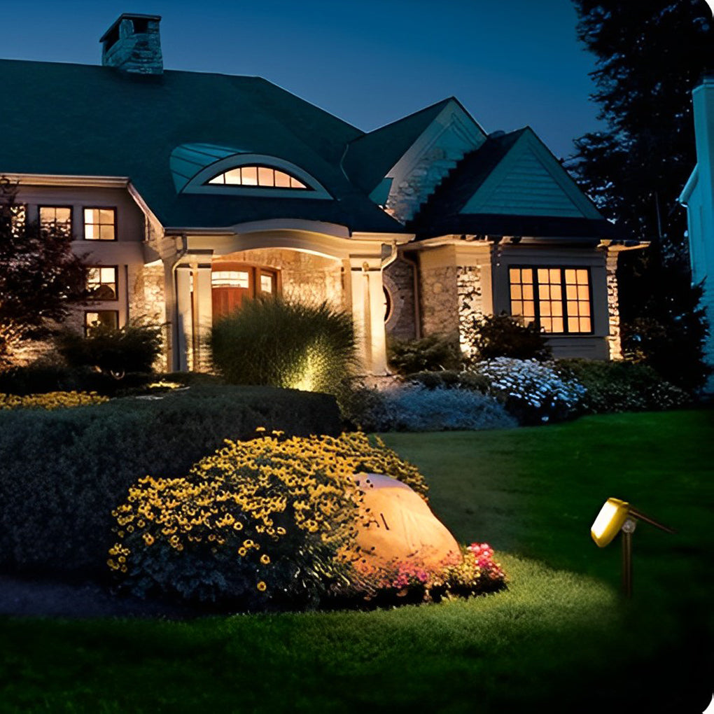 Modern Solar LED Outdoor Lawn Lights - Waterproof IP65 (Set of 2)