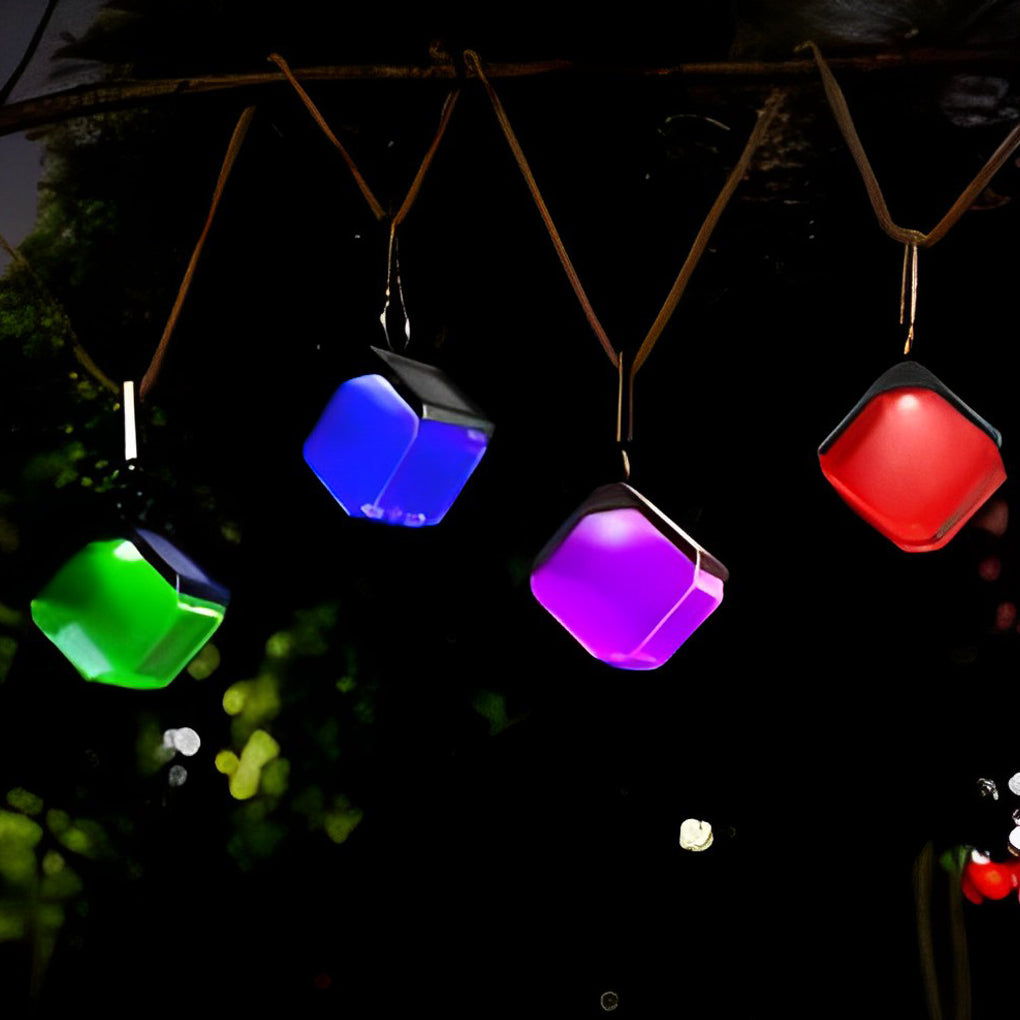 Modern Solar LED Outdoor Wall Light with Multi-Color RGB Modes