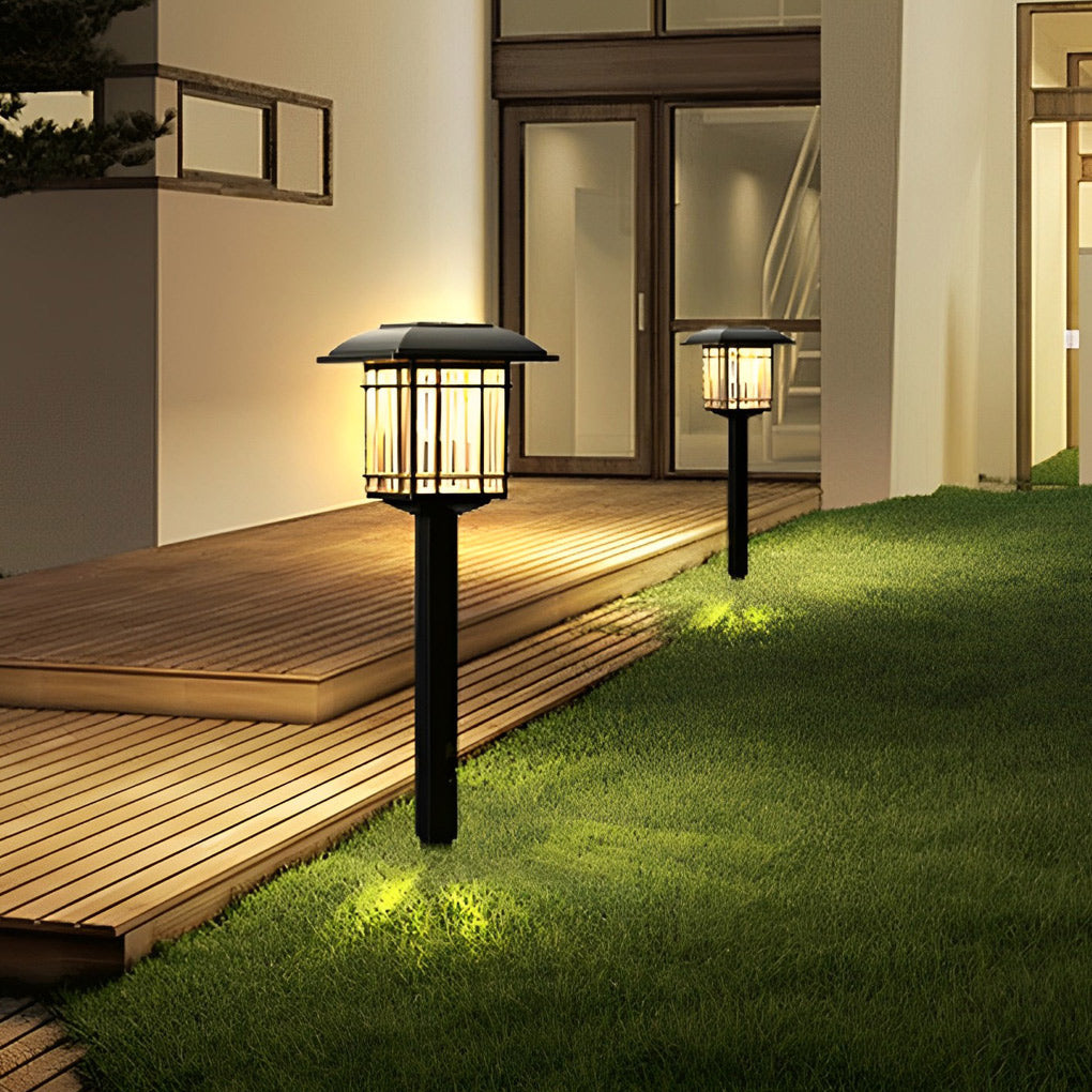 Modern Solar Square Lawn Light Set - Waterproof Outdoor Lighting