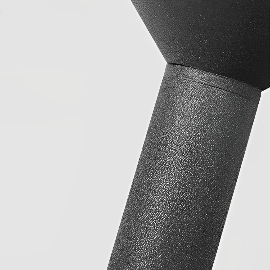 Modern LED Outdoor Floor Lamp with Remote Control - Black Steel