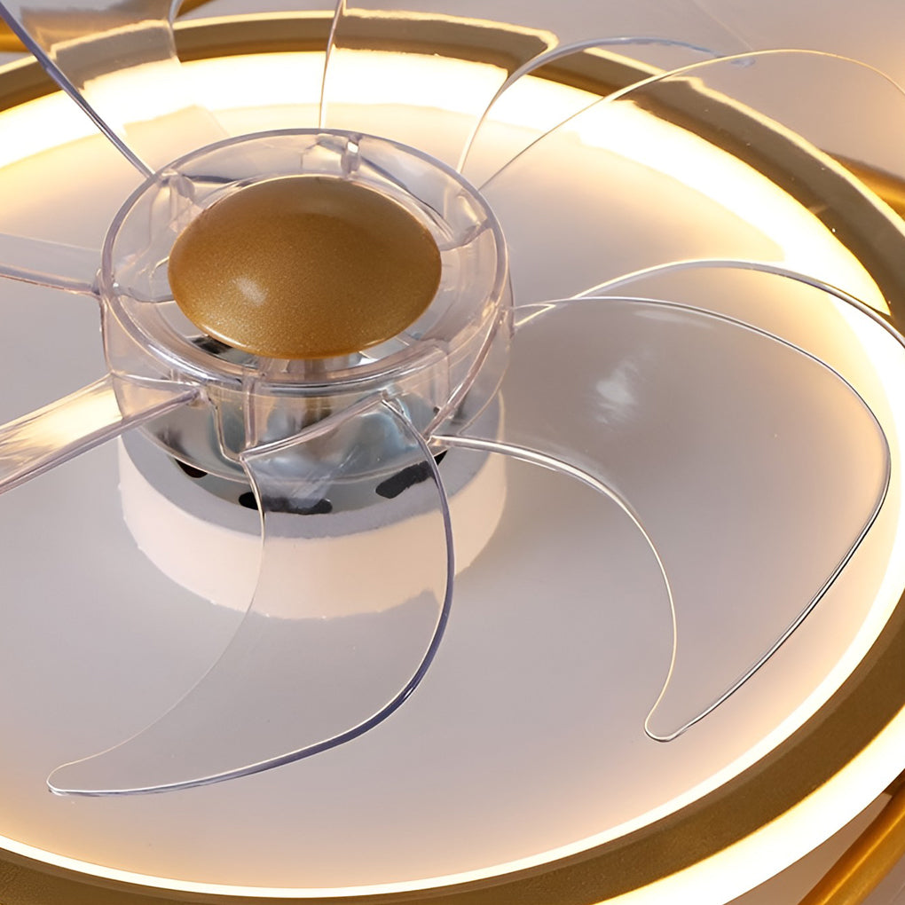 Modern LED Ceiling Fan Light with Remote Dimming - 22 Inch
