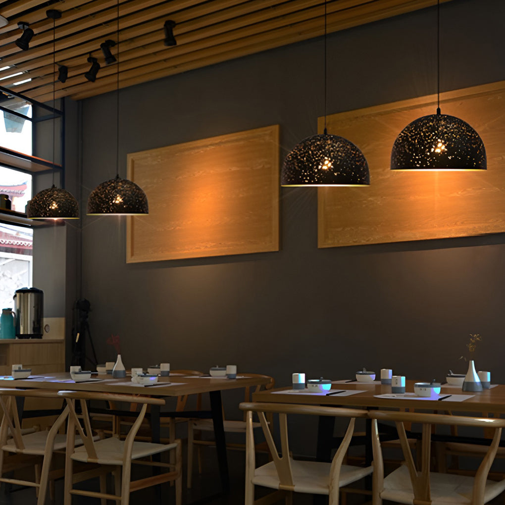 Industrial Black Iron Pendant Light with E27 Socket