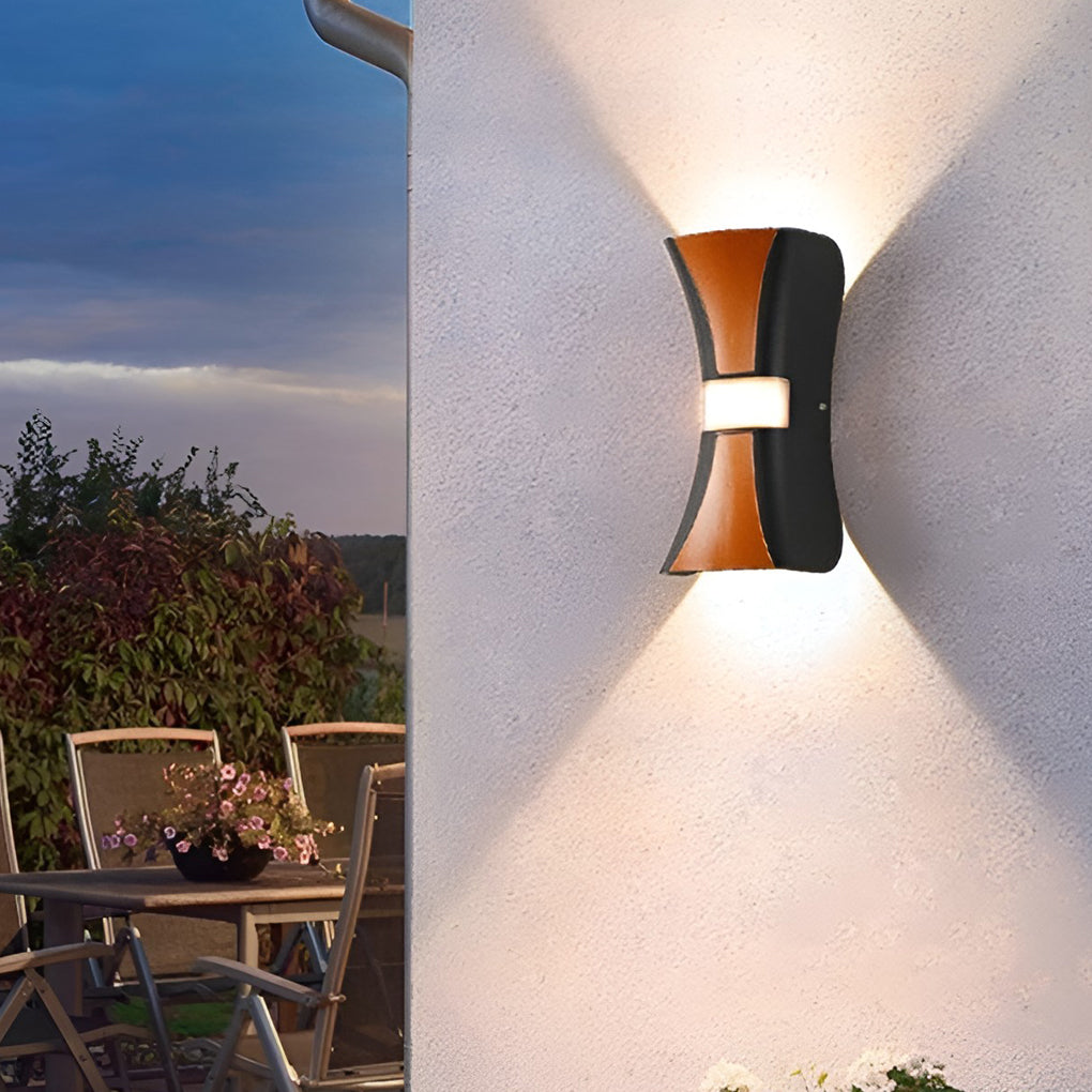 Modern LED Up Down Wall Light Waterproof Outdoor Sconce Aluminum