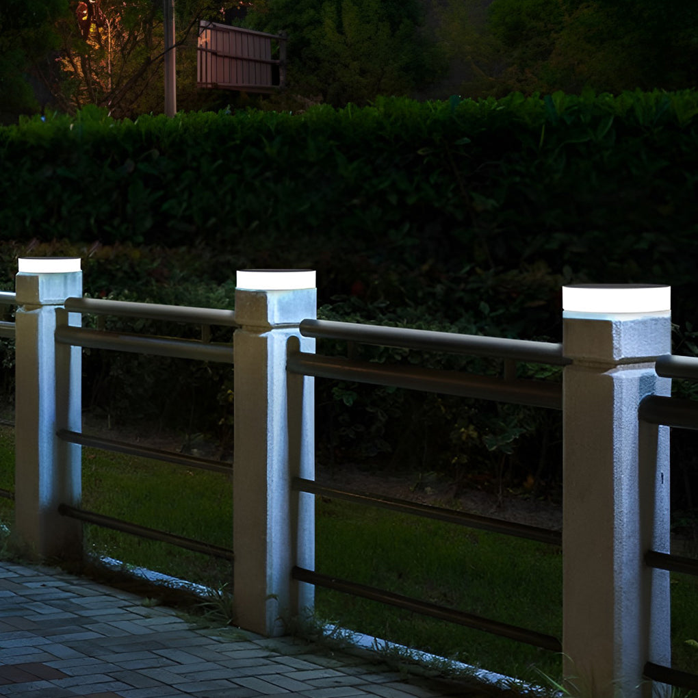 Solar LED Ground Lights Modern Waterproof Disk Landscape Lighting
