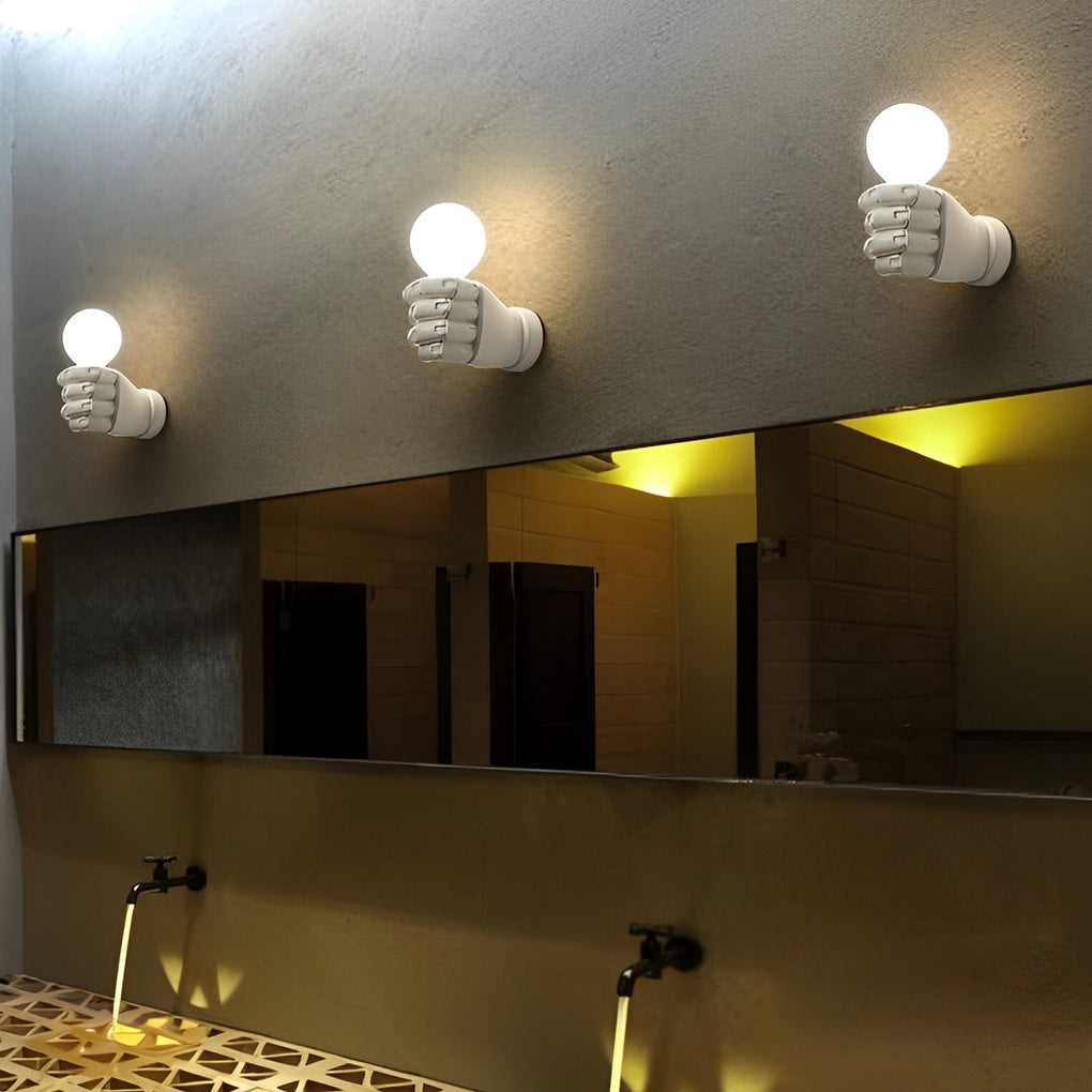 Industrial Fist Wall Sconce – Resin & Acrylic Modern Wall Lamp