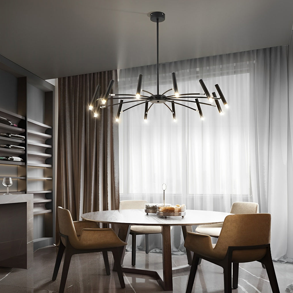 Adjustable Metal LED Minimalist Chandelier with 3-Step Dimming