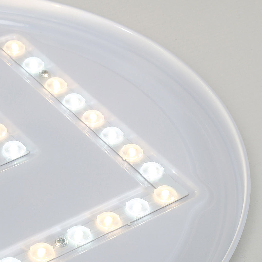 Modern Moon LED Flush Mount Ceiling Light with 3-Step Dimming