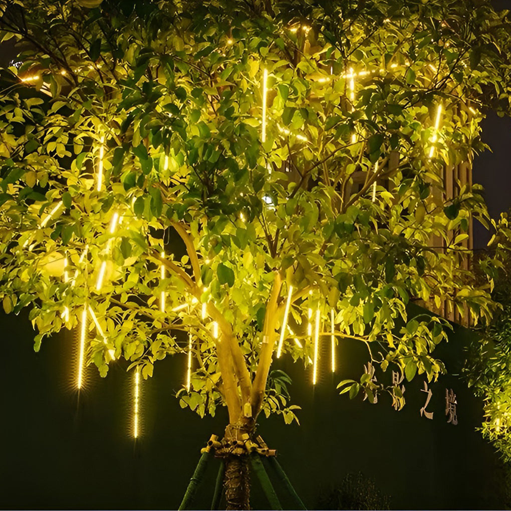 Solar LED Meteor Shower Rain Lights Waterproof Outdoor Tree Decor