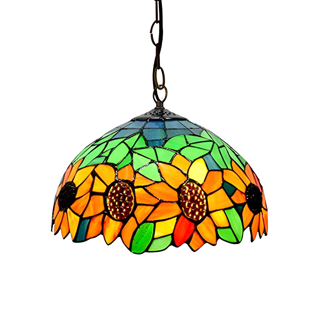 Handmade Baroque Glass Chandelier with Colorful Design