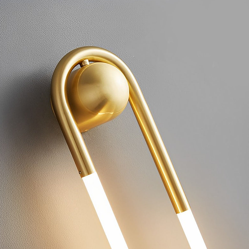 Modern Dimmable LED Copper Wall Sconce with Acrylic Shade