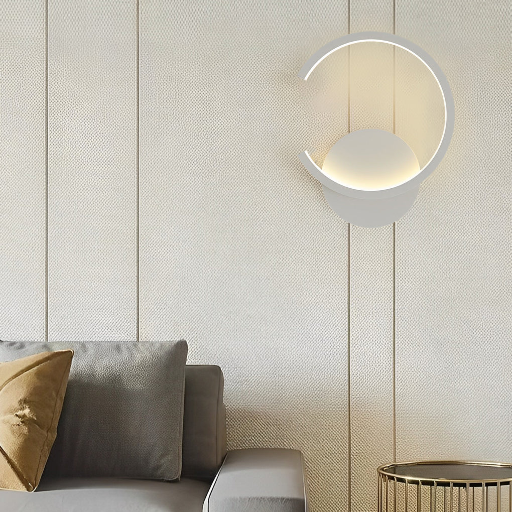 Modern Round LED Wall Sconce with Stepless Dimming