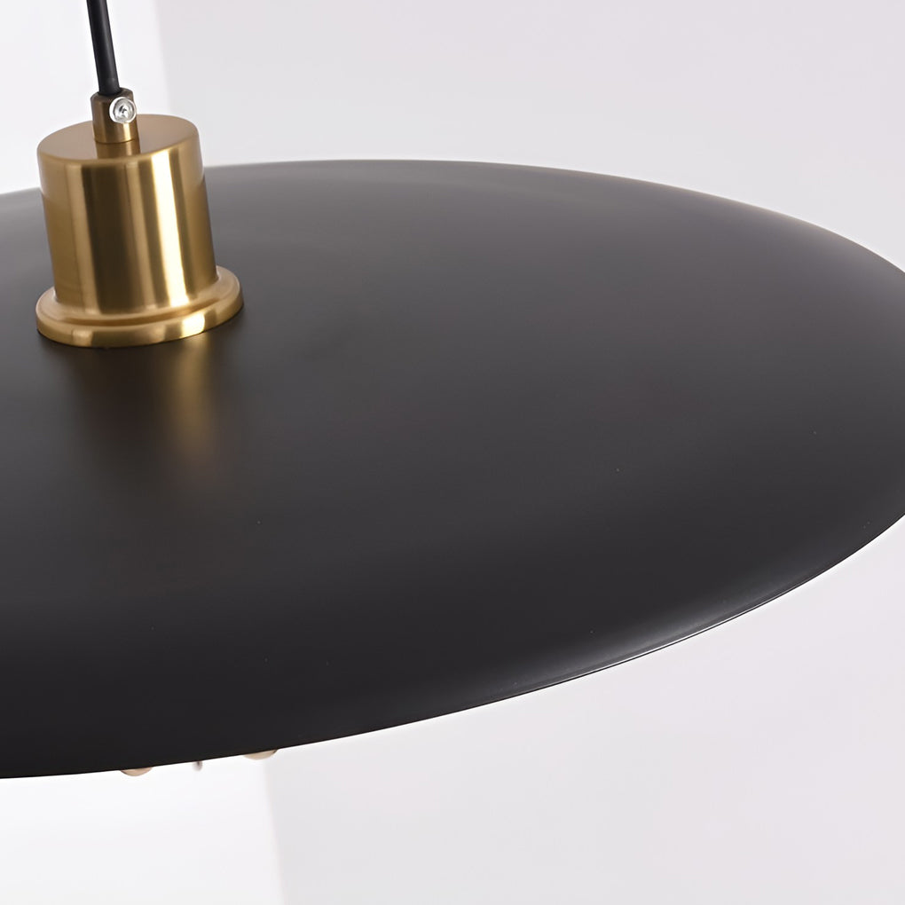 Modern Circular Iron Pendant Light with Three-Step Dimming