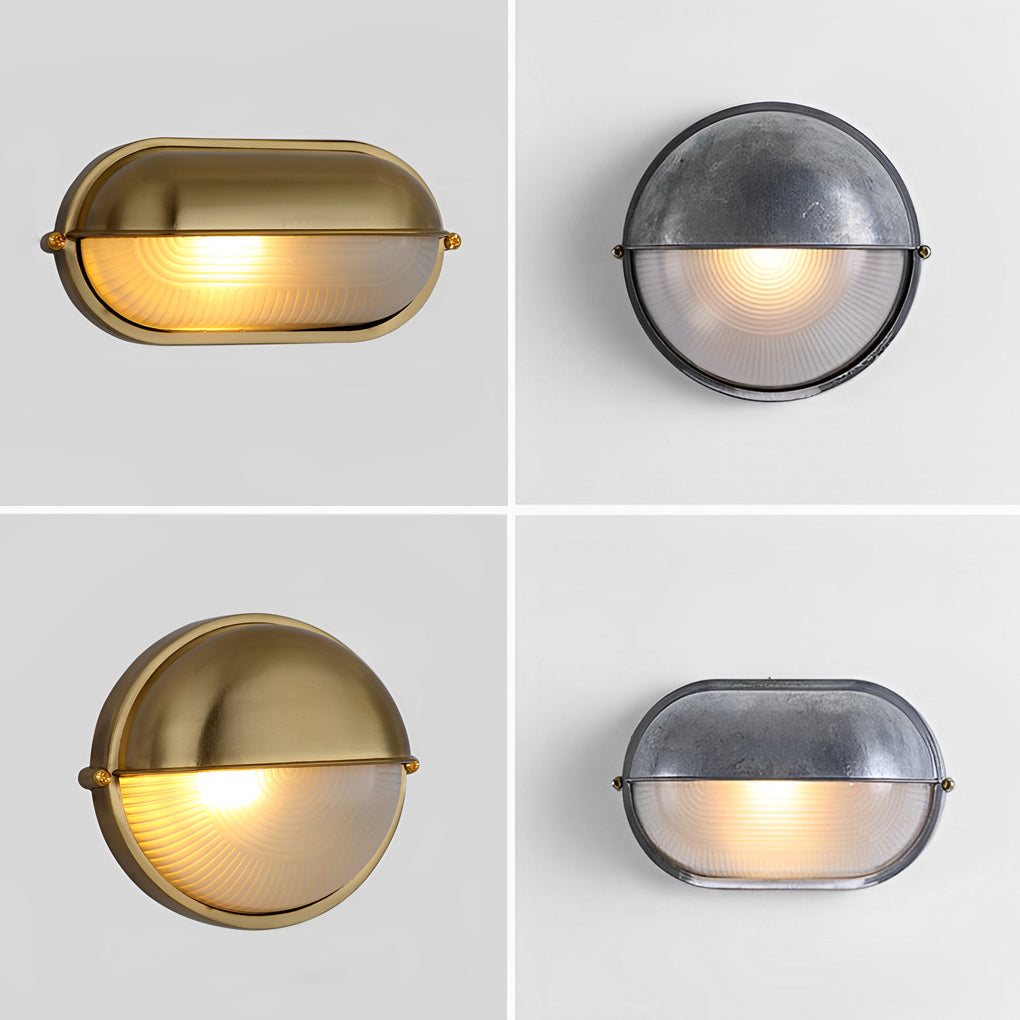 Cast Aluminum Glass Outdoor Wall Lamp - Modern Industrial Design