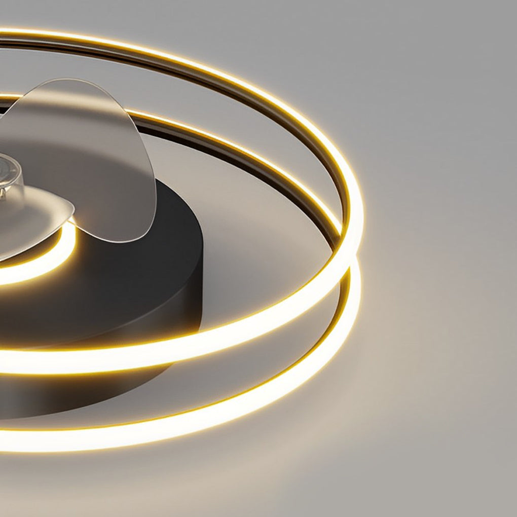 Modern Bladeless LED Ceiling Fan Light with Silent Operation