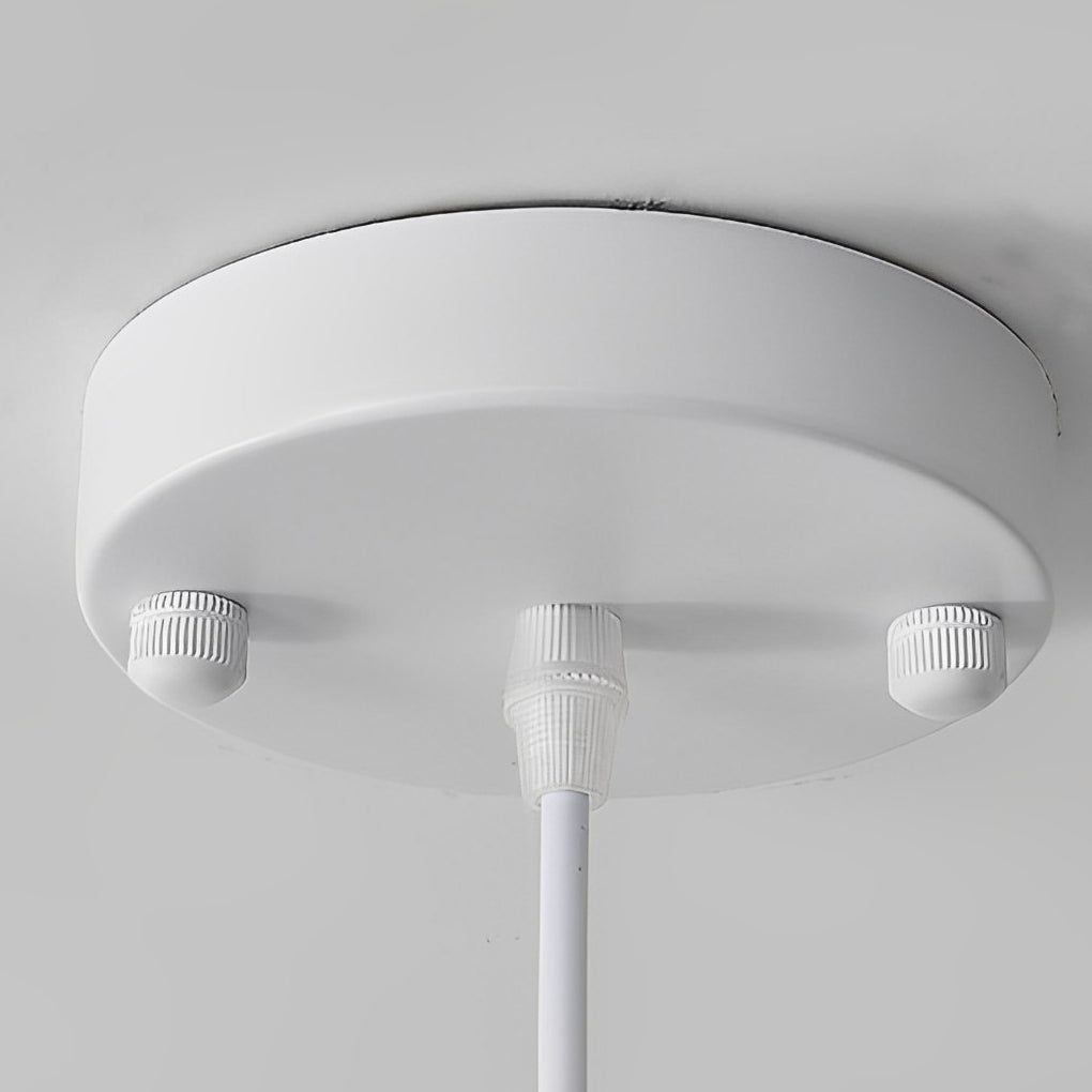Double Layer Drum Pendant Light Modern Nordic White Fabric