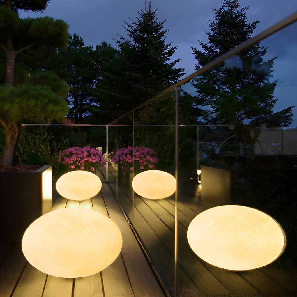 Modern Resin Cobblestone LED Lawn Light Waterproof Outdoor