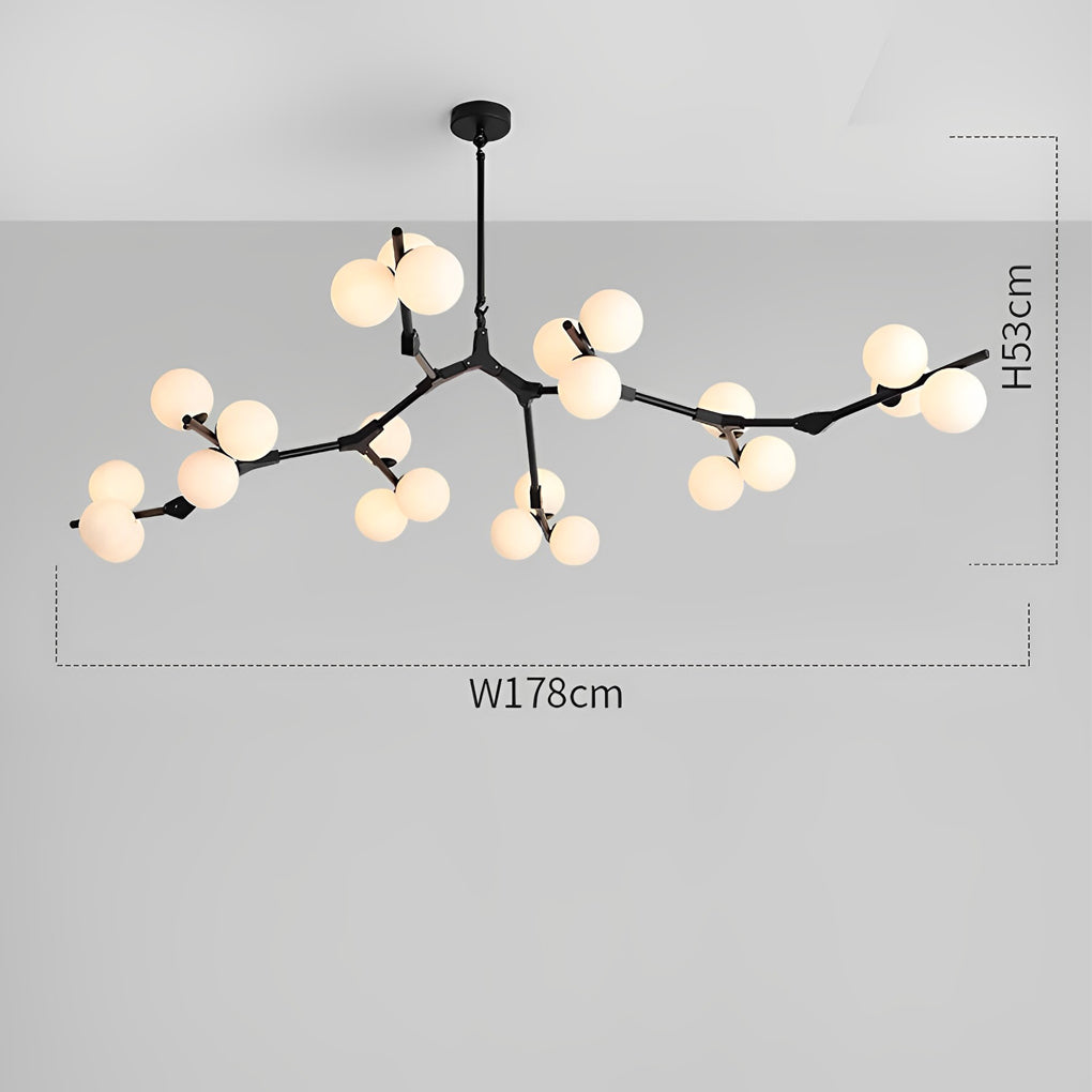 Modern Minimalist Cluster Chandelier – Metal Glass Pendant Light