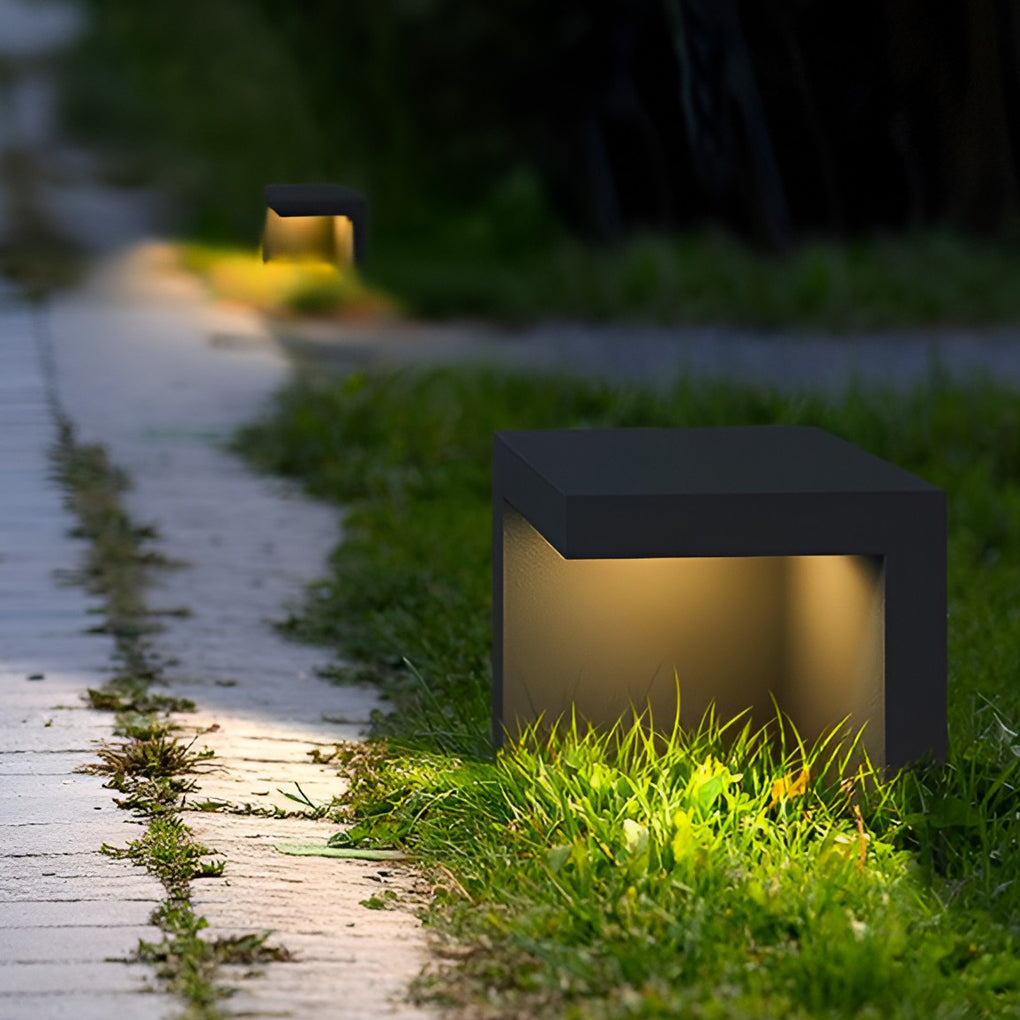 Modern Gray Rectangular LED Path Light 4.5W IP54 Waterproof