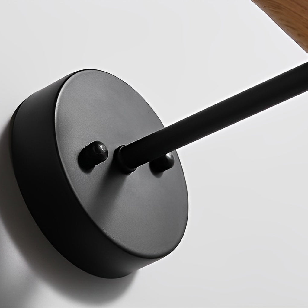 Modern Industrial Wood & Iron Wall Sconce with E27 Socket