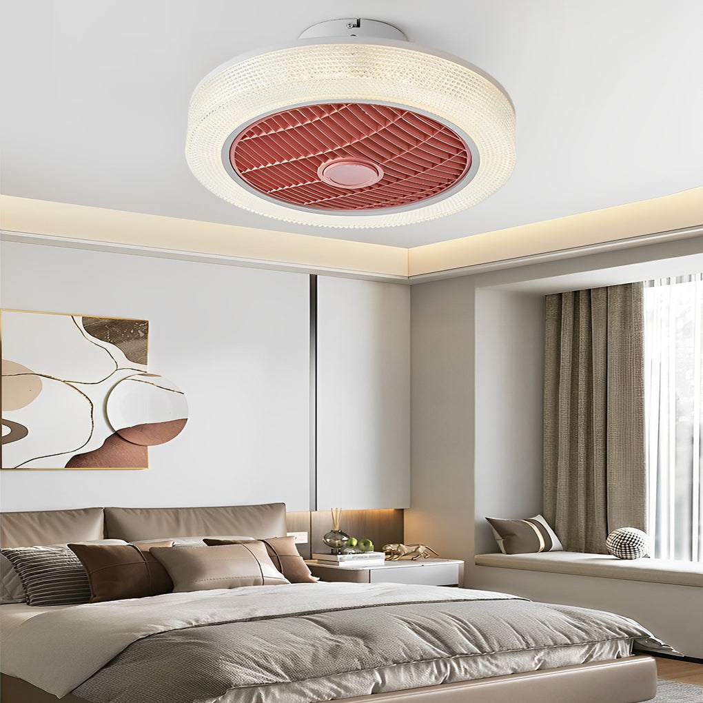 Dimmable Bladeless Ceiling Fan Light with Heating Function
