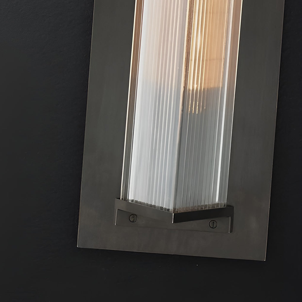 Industrial LED Solar Outdoor Wall Light – Aluminum & Glass