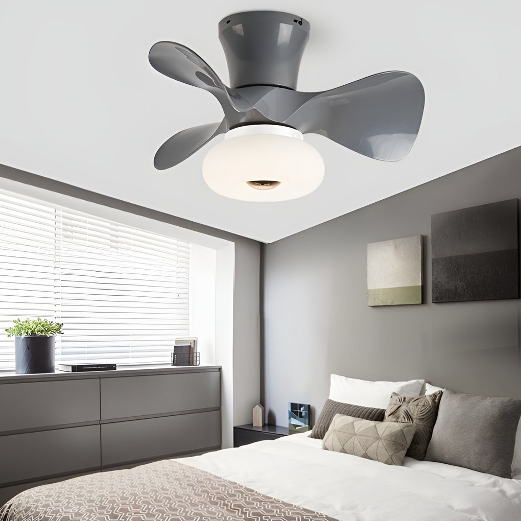 Modern LED Ceiling Fan Light with Remote & 3-Step Dimming