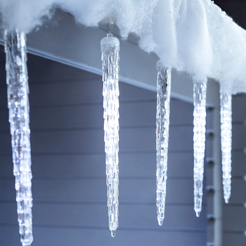 Solar LED Icicle String Lights Waterproof Outdoor Decorative