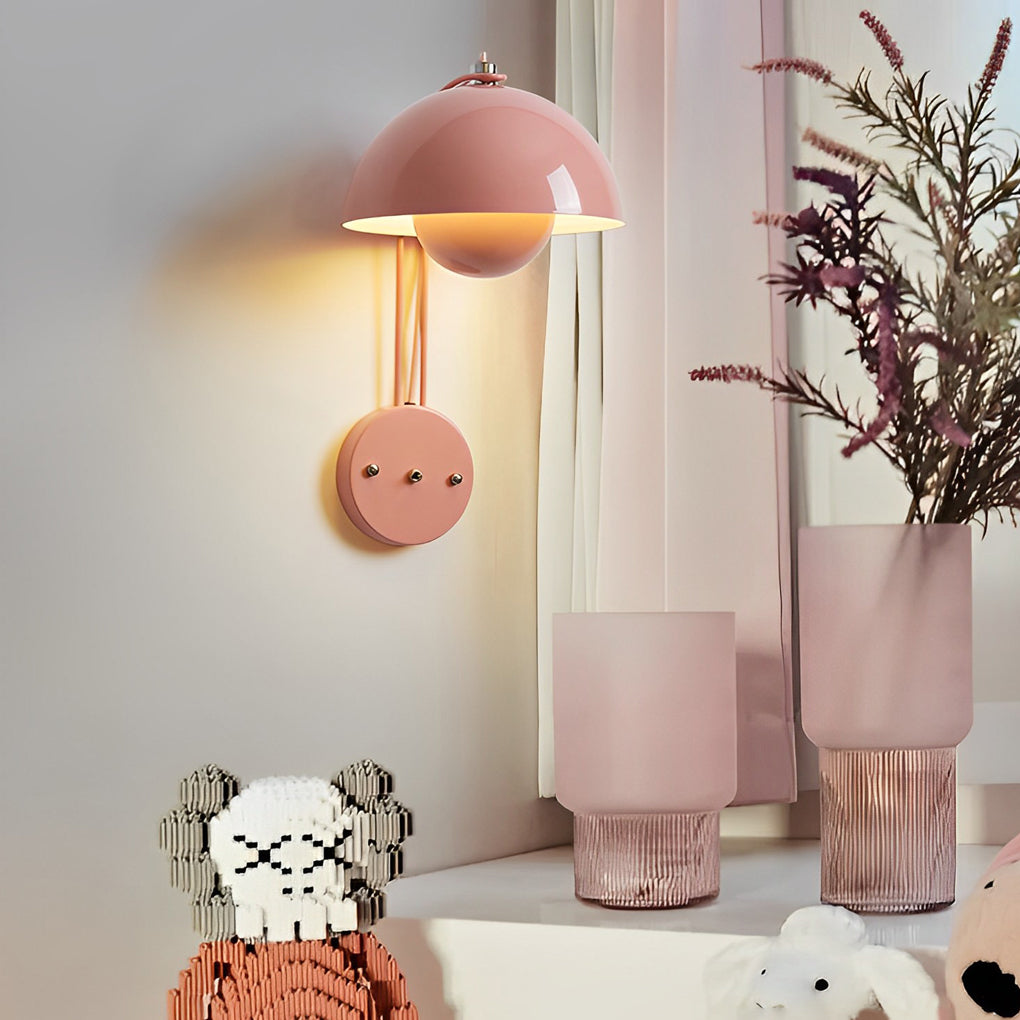 Modern Circular Wall Sconce with Three-Step Dimming - Iron Finish
