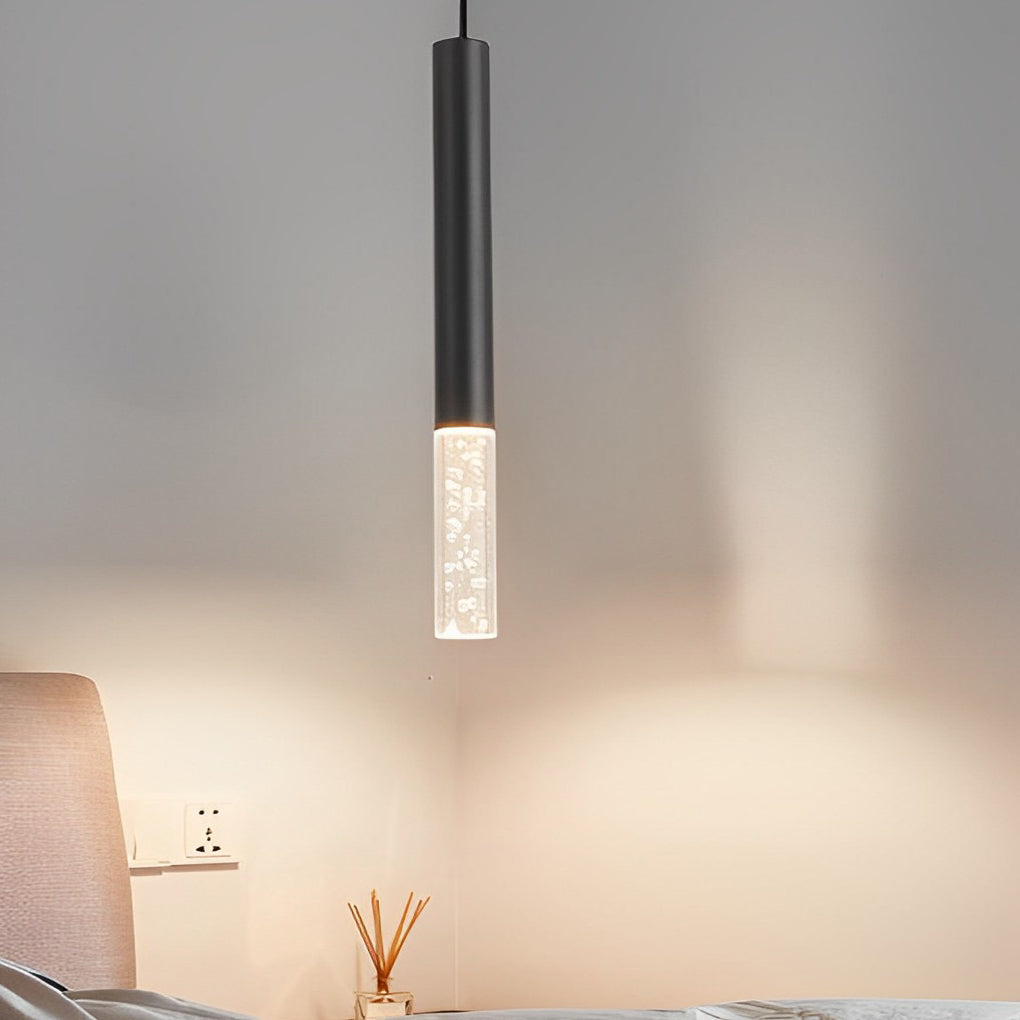 Modern LED Pendant Light Black Aluminum Acrylic Kitchen Island
