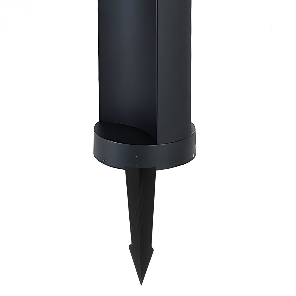 Modern Cylinder Lawn Lamp - LED Solar & Hardwired Outdoor Light