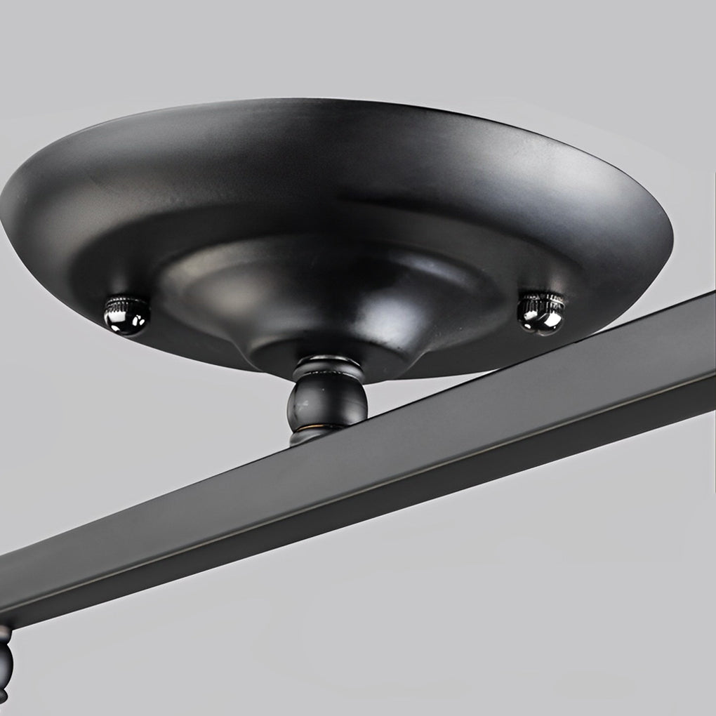 Adjustable Industrial Spotlight - Black Iron LED Directional Ceiling
