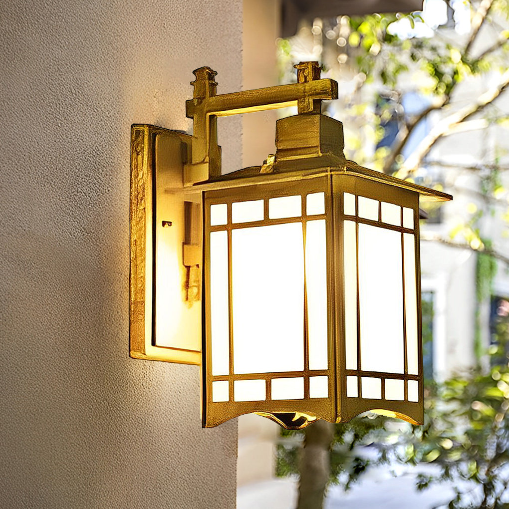 Solar LED Outdoor Wall Lamp with Remote - Modern Industrial Design