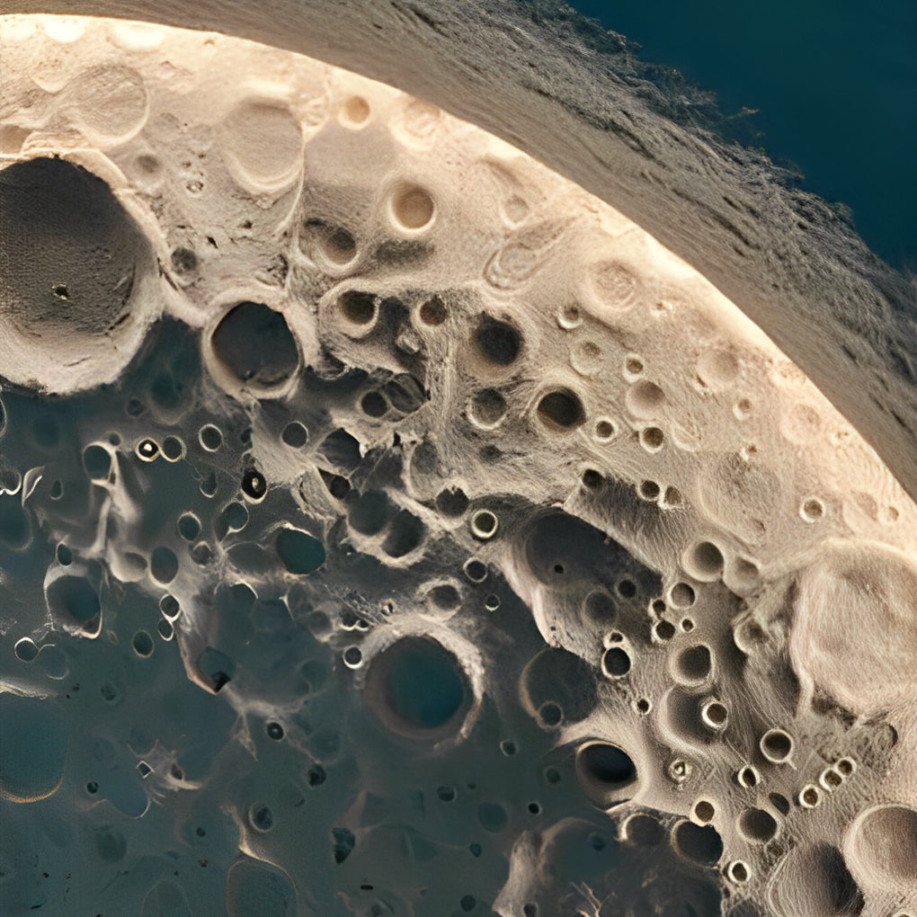 Moon Crater Concrete Outdoor Wall Light with Warm LED