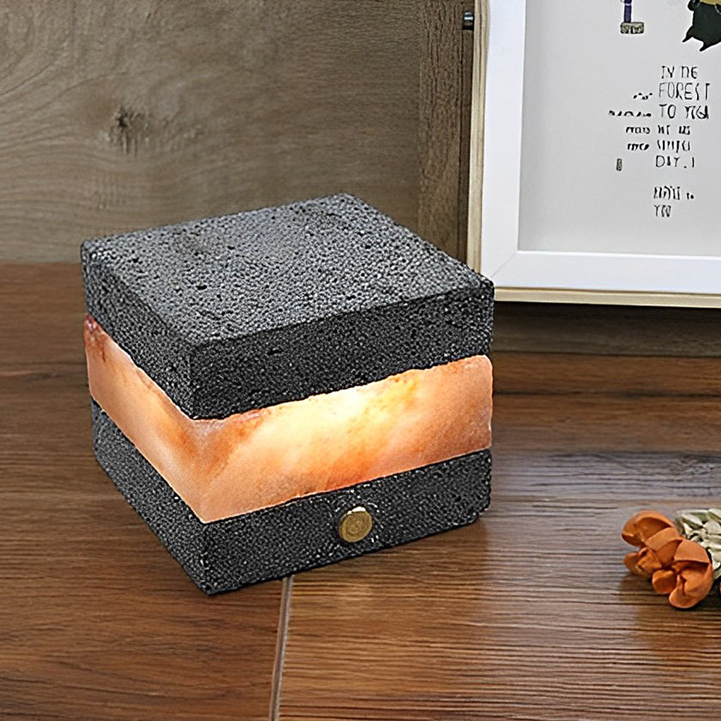Volcanic Brick Cordless LED Table Lamp with Touch Dimming