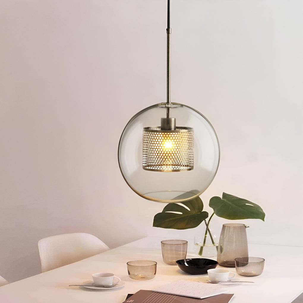 Modern Glass LED Pendant Light Industrial Kitchen Island Ceiling