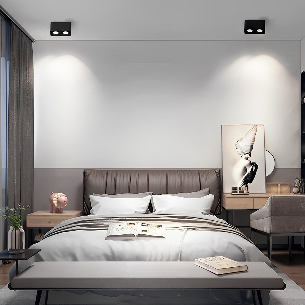 Adjustable Square LED Grille Light with 360° Rotation