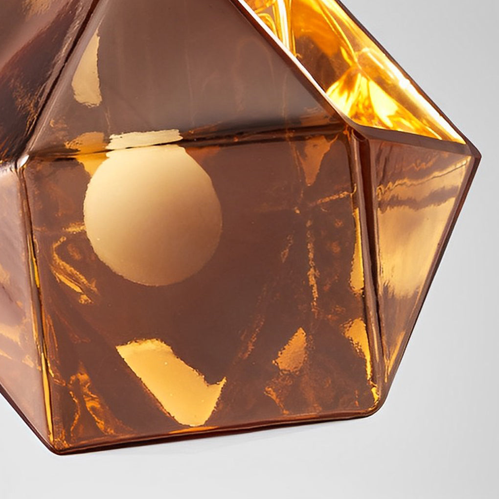 Modern Nordic Glass Pendant Light with Metal Frame