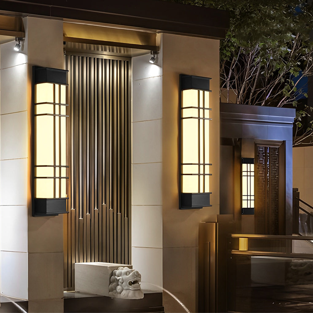 Industrial Black LED Outdoor Wall Lamp | Waterproof Galvanized Steel