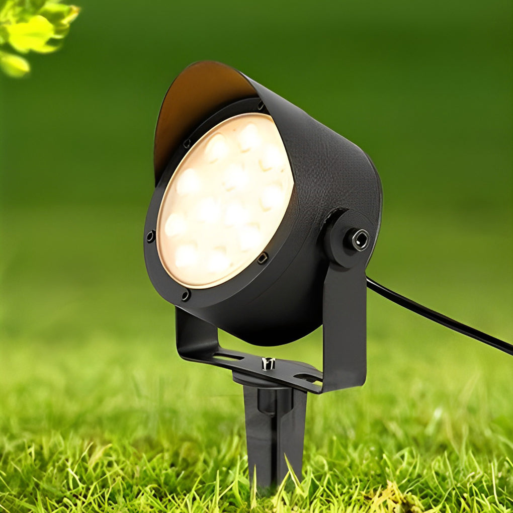 Adjustable Waterproof LED Outdoor Spotlight in Black