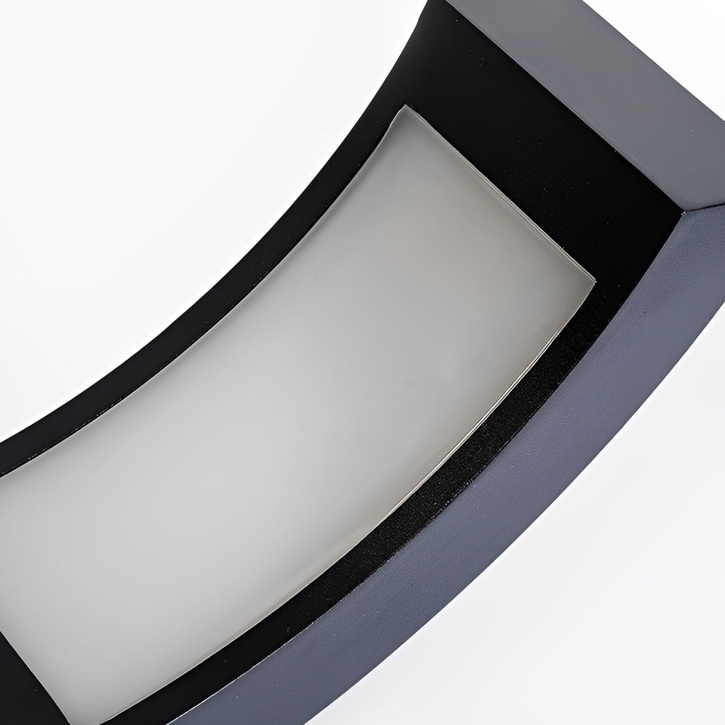 Curved LED Path Light Modern Black Aluminum Outdoor Landscape Lighting