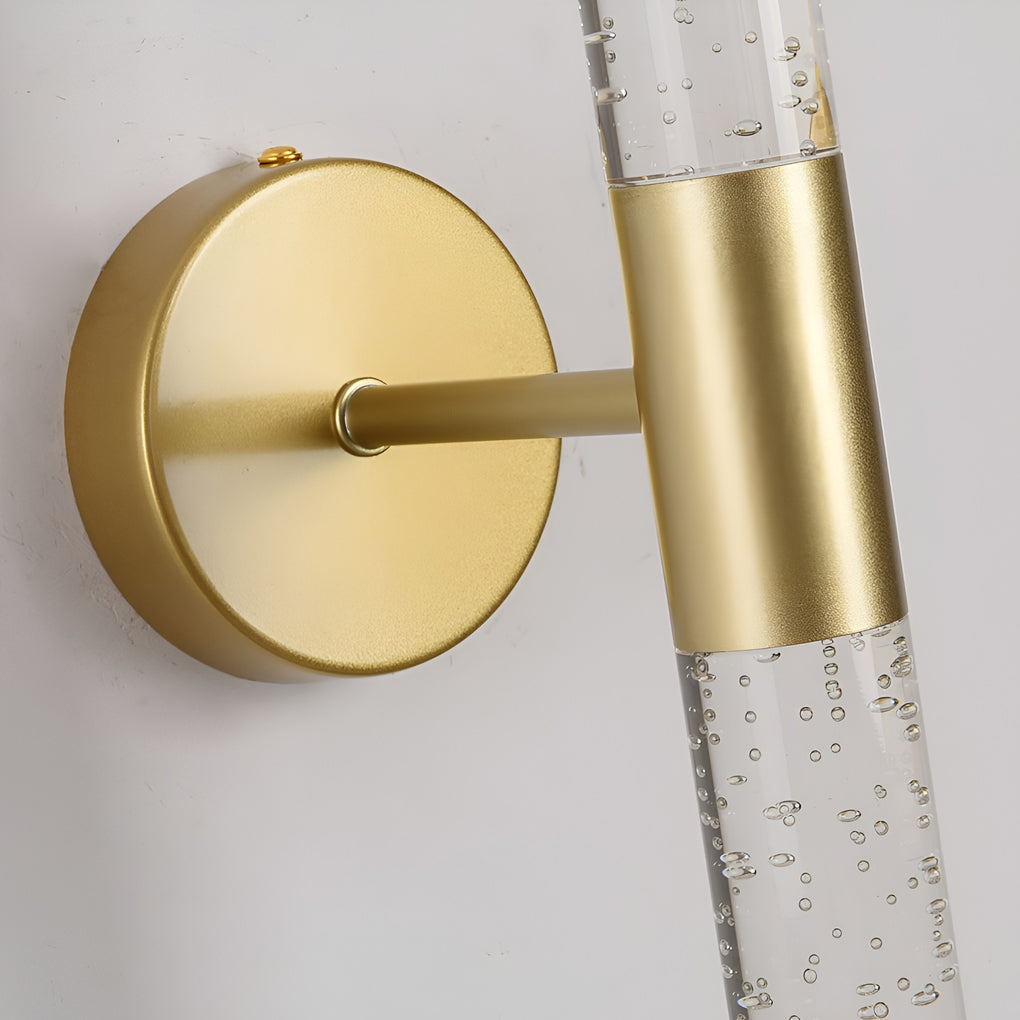 Industrial Cylinder LED Wall Sconce – Iron & Acrylic Wall Light