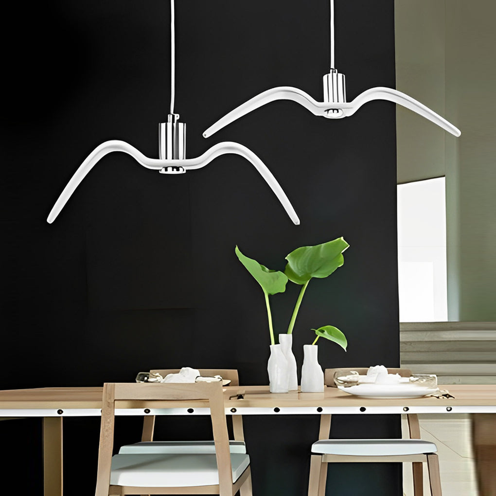 Seagull Wing LED Pendant Light – Modern Sculptural Ceiling Lamp