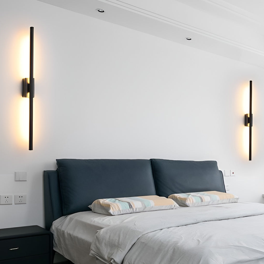 Modern Linear LED Wall Sconce – Electroplated Metal Fixture