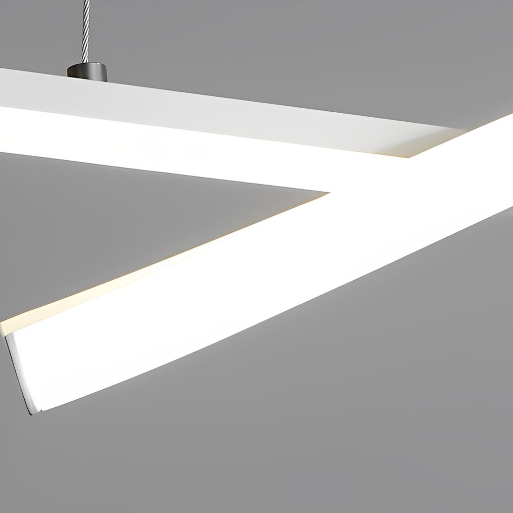 Double Wave Modern LED Pendant Light in Black or White
