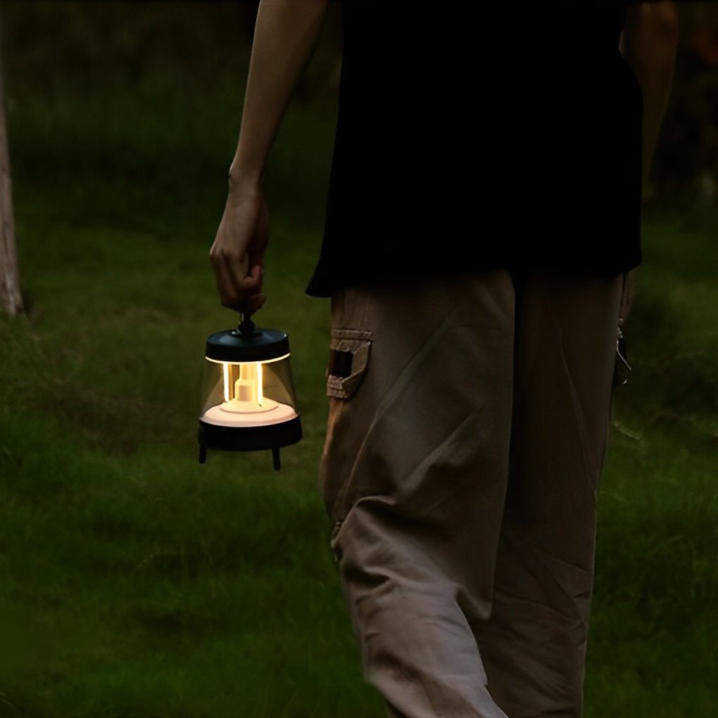Rechargeable LED Outdoor Camping Lantern with Power Bank - Green