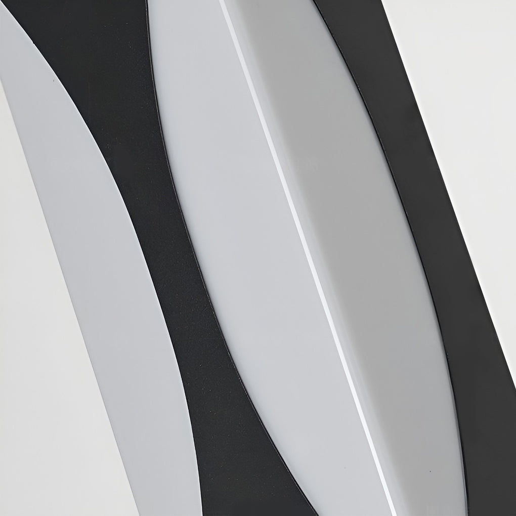 Modern Black LED Outdoor Wall Sconce - Waterproof Rectangular Design