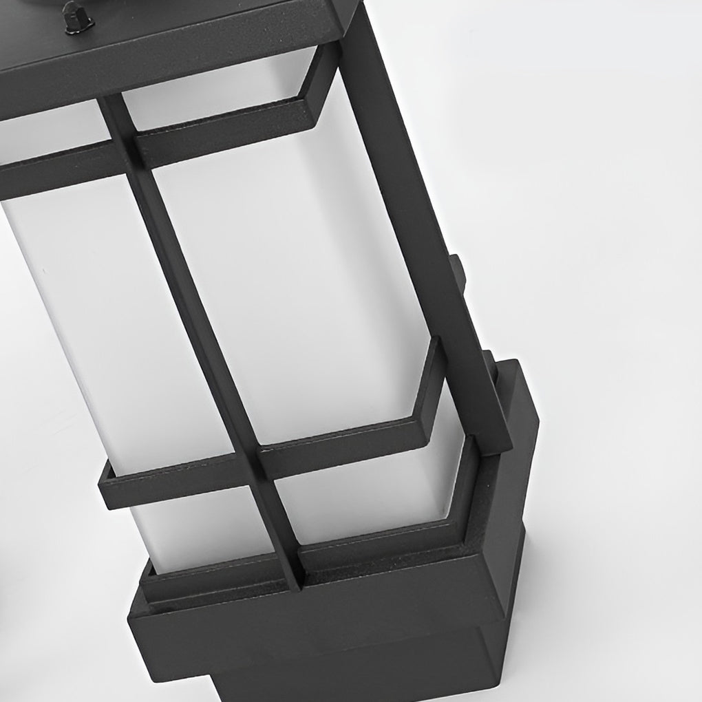Modern Black Outdoor Post Light - 2/3 Light Aluminum Street Lamp